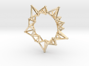 Star Rings 5 Points - Small - 3cm in 14k Gold Plated Brass