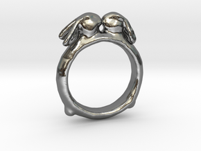 Ring of Bunnies in Polished Silver