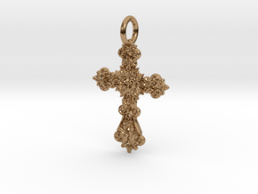 Moma's Cross Pendant in Polished Brass