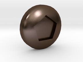Pentagonal Ball - Supernova Soccer in Polished Bronze Steel