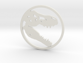 Tyrannosaurus Head bone necklace Pendant in White Natural Versatile Plastic