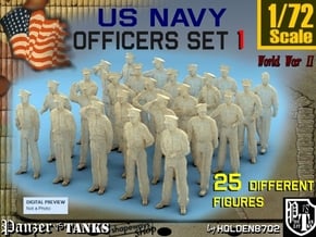 1-72 USN Officers Set1 in Smooth Fine Detail Plastic