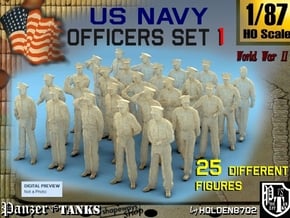 1-87 USN Officers Set1 in Tan Fine Detail Plastic