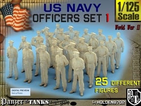 1-125 USN Officers Set1 in Smooth Fine Detail Plastic