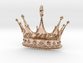 NO LACKIN CROWN1 Pendant in 14k Rose Gold Plated Brass