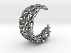 Voronoi Ring - Adjustable Sizing in Natural Silver