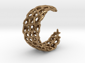 Voronoi Ring - Adjustable Sizing in Natural Brass
