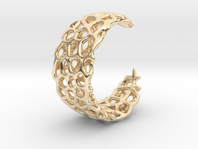 Voronoi Ring - Adjustable Sizing in 14K Yellow Gold