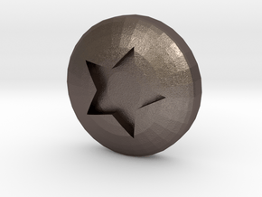 Star Ball - Supernova Soccer in Polished Bronzed Silver Steel