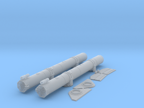 1/48 Aft Torpedo Tubes for PT Boats in Smooth Fine Detail Plastic