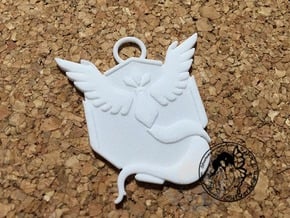 Custom Go Team Badge Mystic in White Natural Versatile Plastic