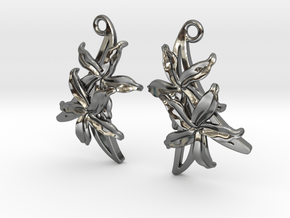 Sampaguita Earrings in Fine Detail Polished Silver