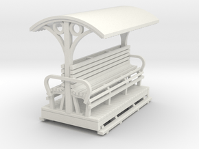 55n9 Longitudinal seat open coach   in White Natural Versatile Plastic
