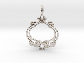 Nature No.8 Pendant in Rhodium Plated Brass