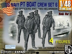 1-48 US Navy PT Boat Crew Set6 in Tan Fine Detail Plastic