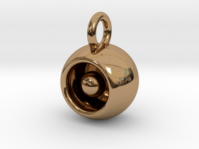 Levitation Sphere Pendant in Polished Brass