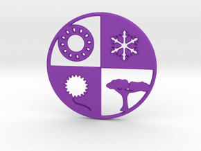 Four Seasons Pendant in Purple Processed Versatile Plastic