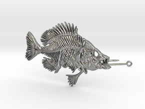 Bluegill With Fishhook in Natural Silver
