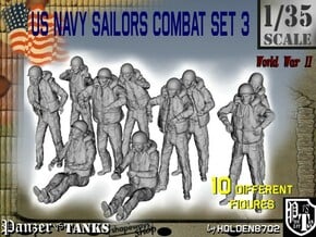 1-35 US Navy Sailors Combat SET 3 in Tan Fine Detail Plastic