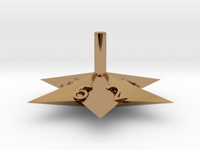 6 Sided Star Top in Polished Brass