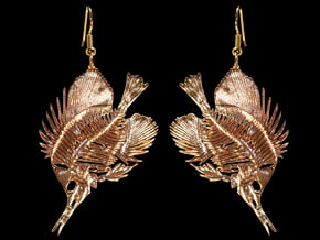 Butterfly Fish Earring/Pendant in Natural Bronze