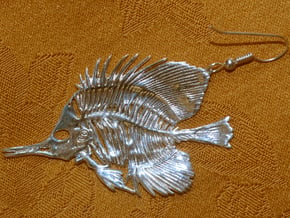 Butterfly Fish Earring/Pendant in Natural Silver