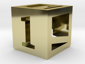 Photogrammatic Target Cube 1 in 18k Gold