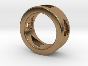LOVE RING Size-5 in Natural Brass
