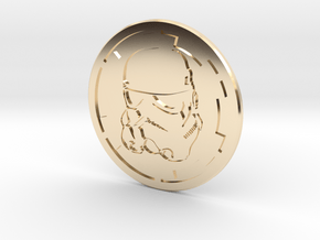 Trooper Challenge coin in 14K Yellow Gold