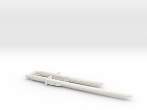 Bludgeon Swords (Katana and Wakizashi) 3mm Grip in White Natural Versatile Plastic