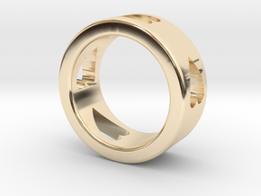 LOVE RING size-6 in 14k Gold Plated Brass