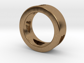 LOVE RING Size-7 in Natural Brass