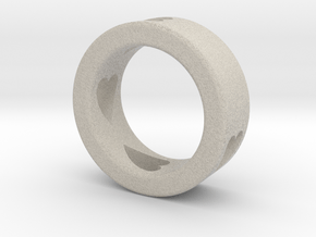 LOVE RING Size-7 in Natural Sandstone