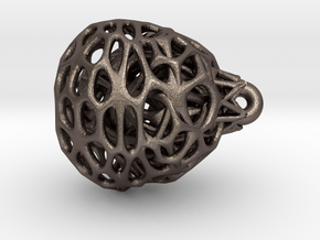Voronoi pearl in Polished Bronzed Silver Steel