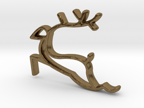 Reindeer Necklace  in Natural Bronze