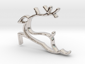 Reindeer Necklace  in Platinum