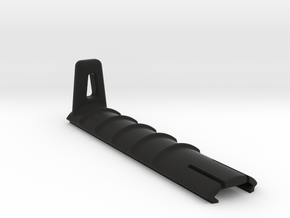 Ribbed  Picatinny rail cover with handstop in Black Natural Versatile Plastic