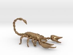 scorpion pendant in Natural Brass