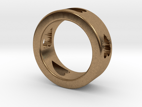 LOVE RING Size-8 in Natural Brass