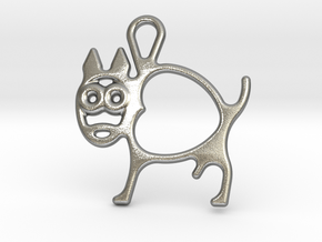 Dog Pendant in Natural Silver