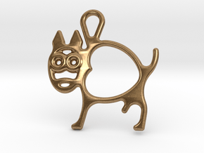 Dog Pendant in Natural Brass