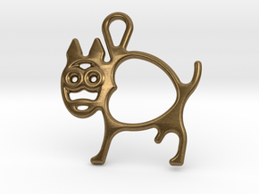 Dog Pendant in Natural Bronze