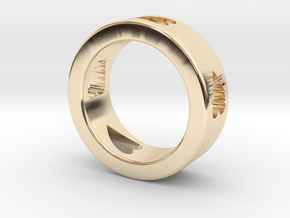 LOVE RING Size-9 in 14k Gold Plated Brass