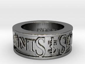 Saints Member Ring Size 7 in Polished Silver