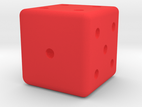 Sneaky Dice in Red Processed Versatile Plastic