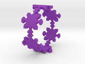 Square Ring (Size 8) in Purple Processed Versatile Plastic