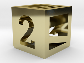 Photogrammatic Target Cube 2 in 18k Gold