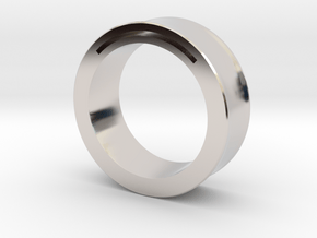 Simple Band-Nfc-Rfid Ring in Rhodium Plated Brass