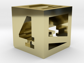 Photogrammatic Target Cube 4 in 18k Gold