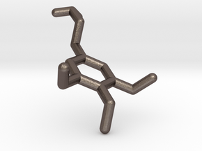 Mescaline 3,4,5-trimethoxy-phenethylamine in Polished Bronzed Silver Steel